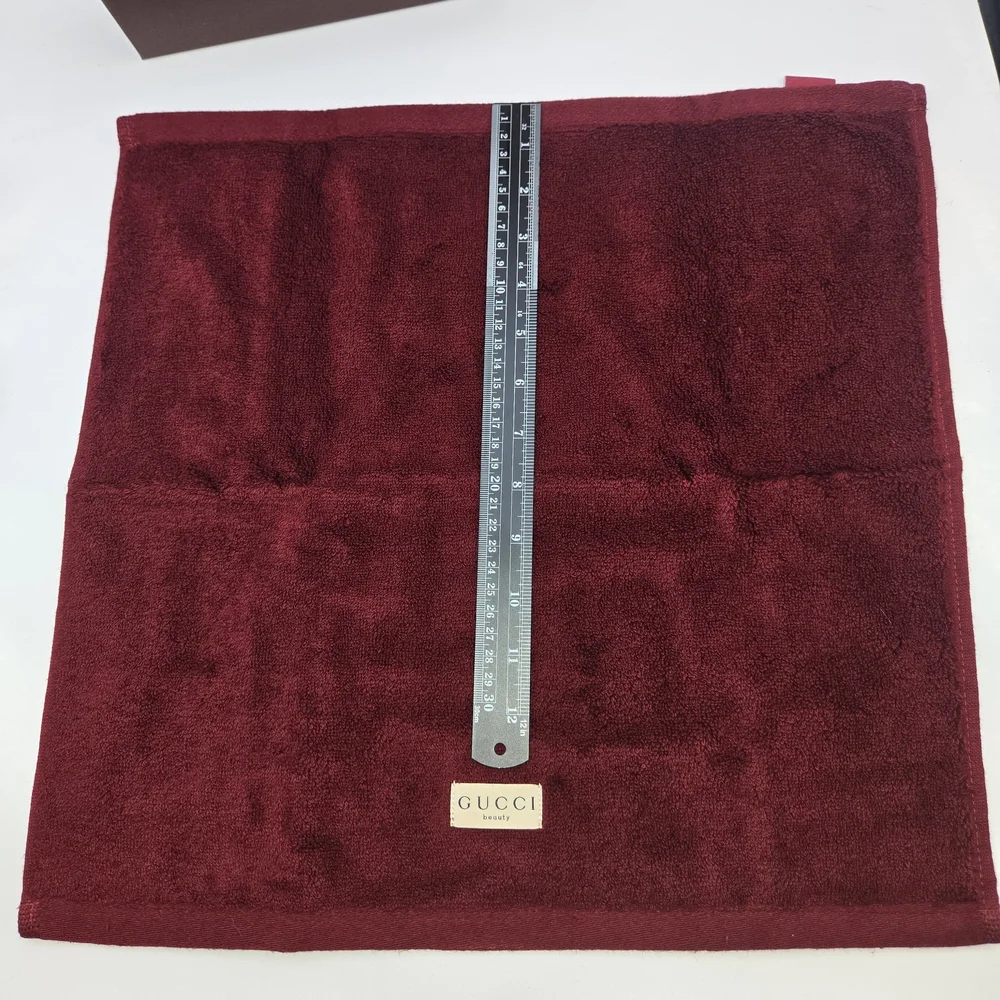 Gucci Burgundy Towel New With Box Promo